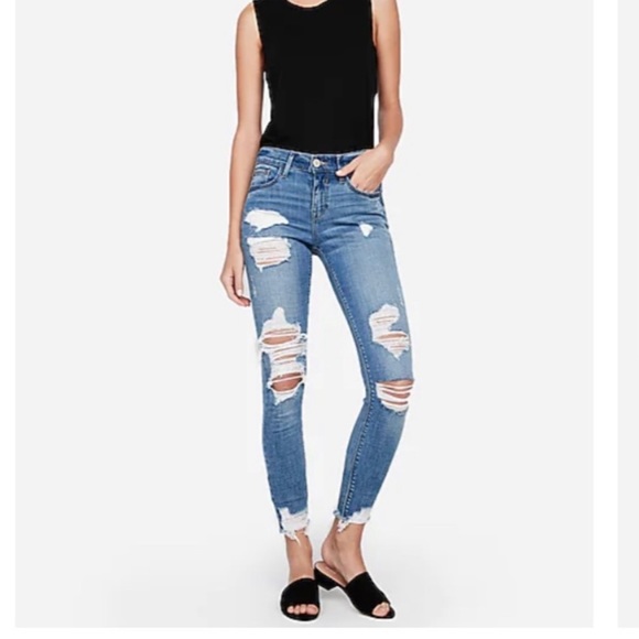 Express Denim - EXPRESS Mid Rise Ankle Jeans Sz 6L